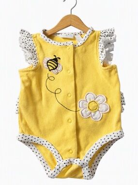 10/$15 First Impressions Ruffled Bumblebee Bodysuit